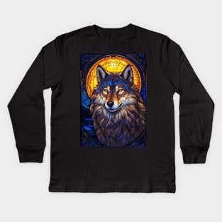 Wild Spirit Wolf Kids Long Sleeve T-Shirt